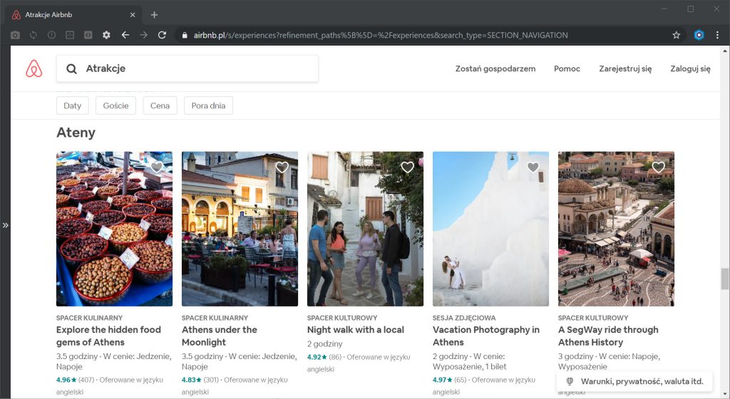 atrakcje Airbnb w Atenach