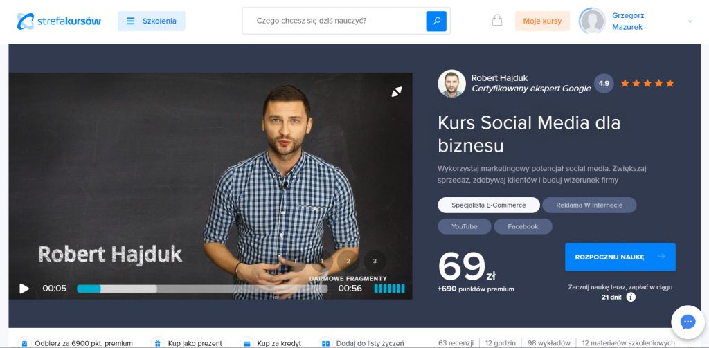 Strefa Kursów - kurs Social Media dla biznesu