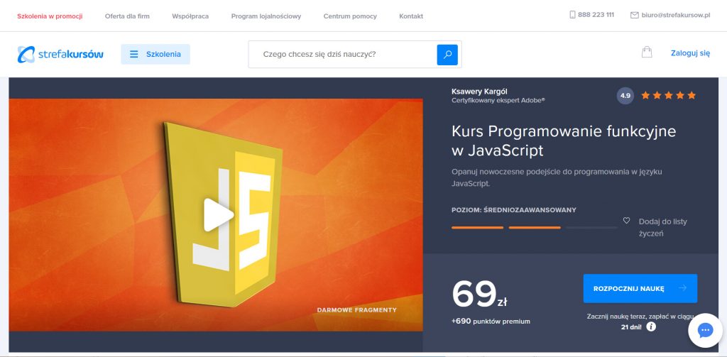 Strefa Kursów - programowanie funkcyjne w JavaScript